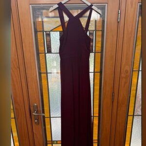 Lulus Burgundy Chiffon Dress